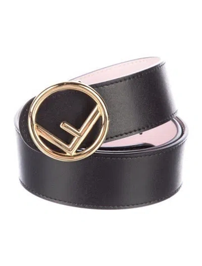 Pre-owned Fendi Leather Waist Belt In Black