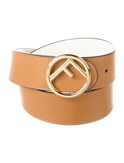 Pre-owned Fendi Leather Waist Belt In Brown