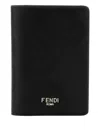 Fendi Vertical Ff All Over Card Holder Wallets Black In 黑色
