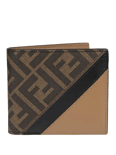 Fendi Leather Wallet In Brown