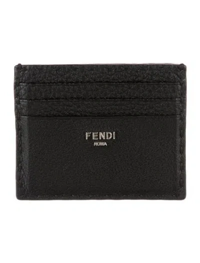 Pre-owned Fendi Leather Wallet In Black