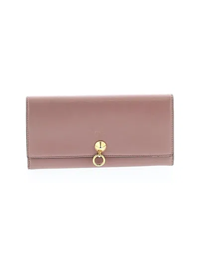 Pre-owned Fendi Leather Wallet In Tan
