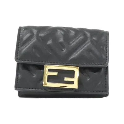 Pre-owned Fendi Leather Wallet (tri-fold) ()