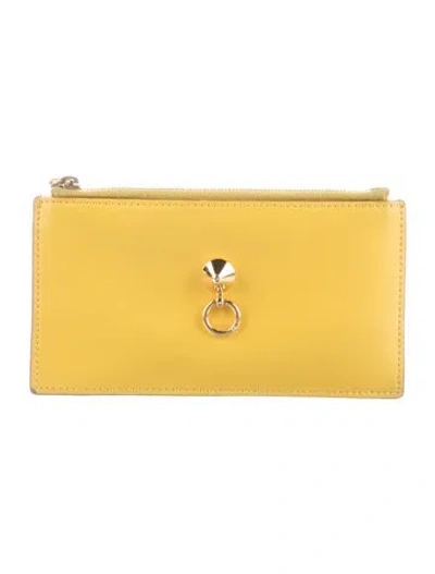 Pre-owned Fendi Leather Wallet In Yellow