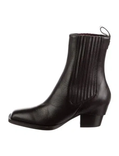 Pre-owned Fendi Leather Western Boots In Multi
