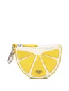 Fendi Lemon-shaped Keyring In Neutral