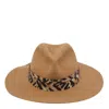 Fendi Stylish Wide Brim Hat With Decorative Band In Brown