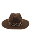 Fendi Stylish Wide Brim Hat With Animal Print In Brown