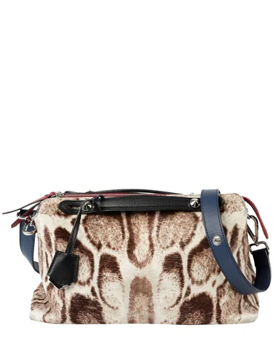 Fendi Leopard By The Way Tote Shoulder Bag (authentic Pre-loved) In Brown