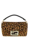 Fendi Leopard Print Baguette Mini Shoulder Bag In Multi