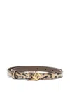Fendi Ff Diamonds Leather Belt In Animal Print