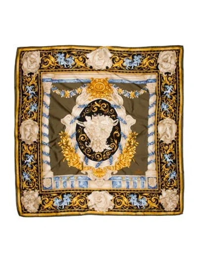 Pre-owned Fendi Les Perroquets Silk Scarf In Multi