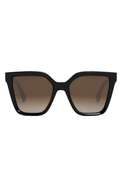 Fendi ' Lettering 55mm Geometric Sunglasses In Multi