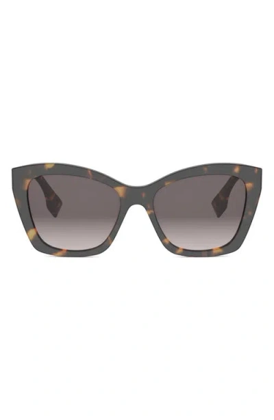 Fendi ' Lettering 55mm Gradient Square Sunglasses In Brown