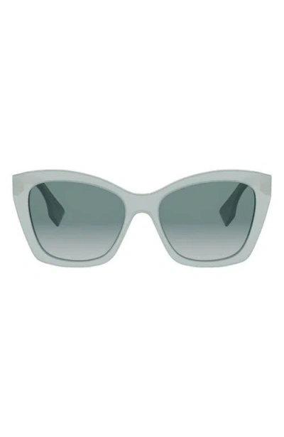 Fendi ' Lettering 55mm Gradient Square Sunglasses In White