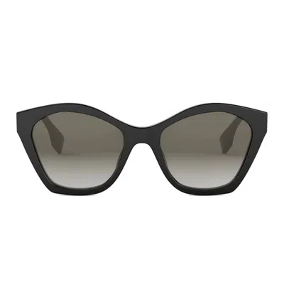 Fendi Lettering Black Butterfly Sunglasses
