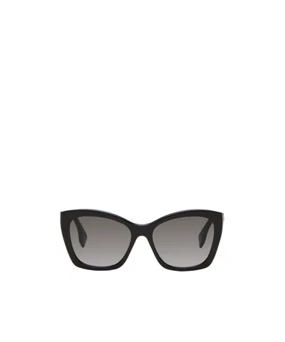 Fendi Lettering Logo Sunglasses In Gray
