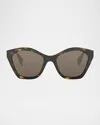 Fendi Lettering Square Acetate Sunglasses In Black