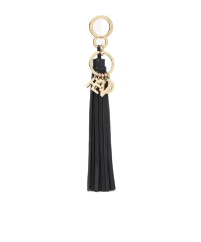 Fendi Letters Charm In Black