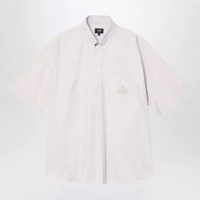 FENDI FENDI  LIGHT BLUE BUTTON-DOWN SHIRT