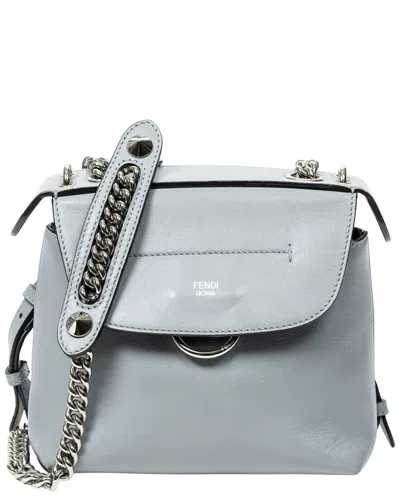 Fendi Light Blue Calfskin Leather Mini Back To School Backpack (authentic Pre-  Loved) In Gray