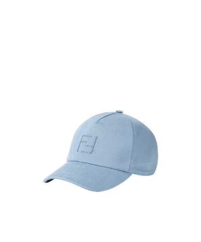 Fendi Light Blue Canvas Baseball Cap