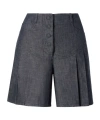 Fendi Light Blue Chambray Shorts In Blue