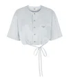 Fendi Women's Striped Cotton And Silk Shirt In White