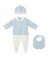Fendi Light Blue Cotton Baby Set In Multi