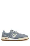 Fendi Light Blue Denim And Suede  Match Sneakers