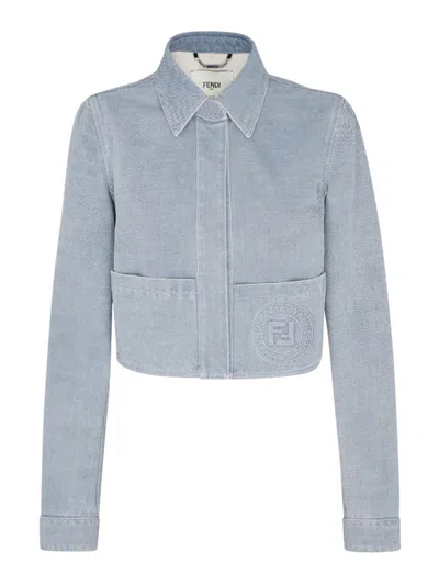 FENDI LIGHT BLUE DENIM JACKET