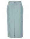 Fendi Woman Denim Skirt Sky Blue Size 4 Cotton In Light Blue