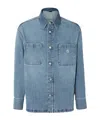 Fendi Light Blue Denim Shirt In Blue