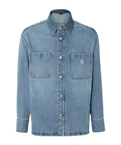 Fendi Light Blue Denim Shirt