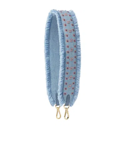 Fendi Light Blue Denim Shoulder Strap