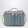 Fendi Vanity Leather Crossbody Bag With Ff Motif In Blue