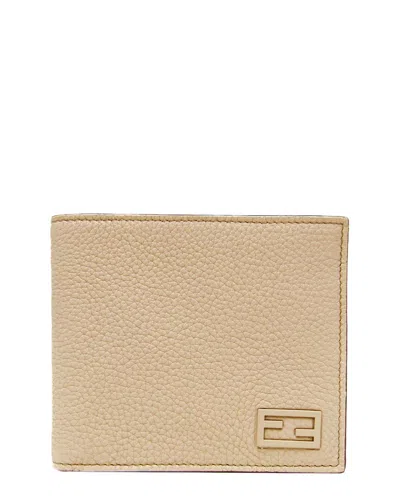 FENDI FENDI LIGHT BLUE GRAY & LIGHT GRAY LEATHER WALLET, NEVER CARRIED (AUTHENTIC PRE-OWNED)