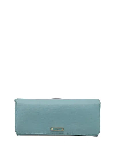 Pre-owned Fendi Light Blue Leather 2014 Continental Wallet (authentic Pre-loved)
