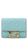 Fendi Baguette Ff Leather Wallet On Chain In Aquifertortoraos