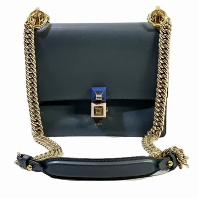 Pre-owned Fendi Light Blue Leather Shoulder Bag ()