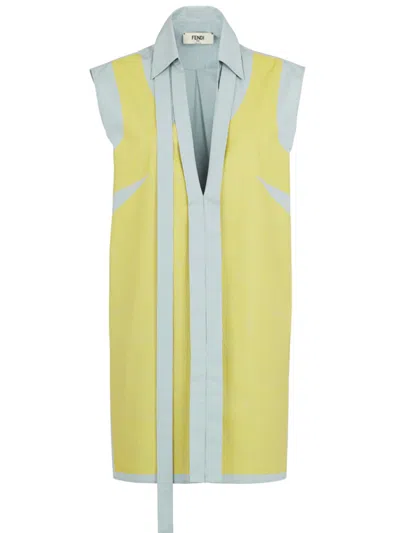 FENDI POWDER BLUE COTTON DRESS