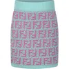 FENDI LIGHT BLUE SKIRT FOR GIRL WITH FF