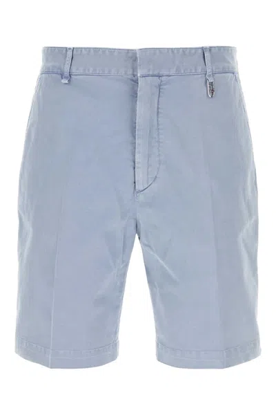Fendi Light-blue Stretch Cotton Bermuda Shorts