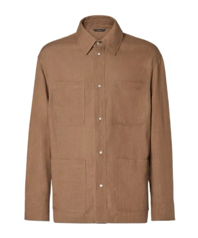 Fendi Light Brown Linen Go-to Jacket