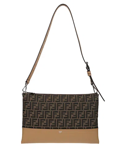 Fendi Light Brown Mini Bag With Logo