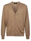 Fendi Men Cardigan In Lana In Light Brown