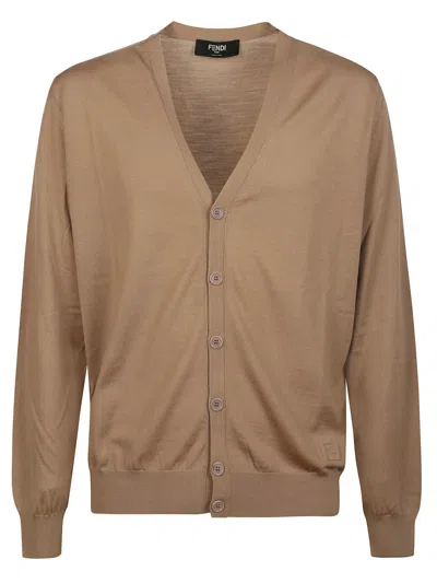 Fendi Light Brown Woolen Cardigan