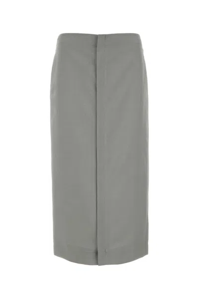 FENDI LIGHT GREY MOHAIR BLEND SKIRT