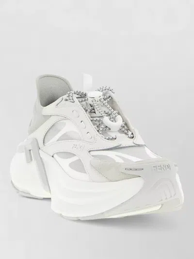 FENDI LIGHT MESH SNEAKERS CHUNKY SOLE PULL TAB