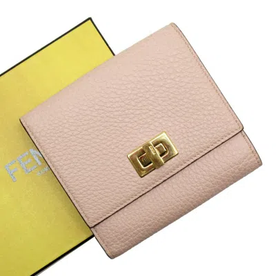 Pre-owned Fendi Light Pink Leather Wallet (bi-fold) ()